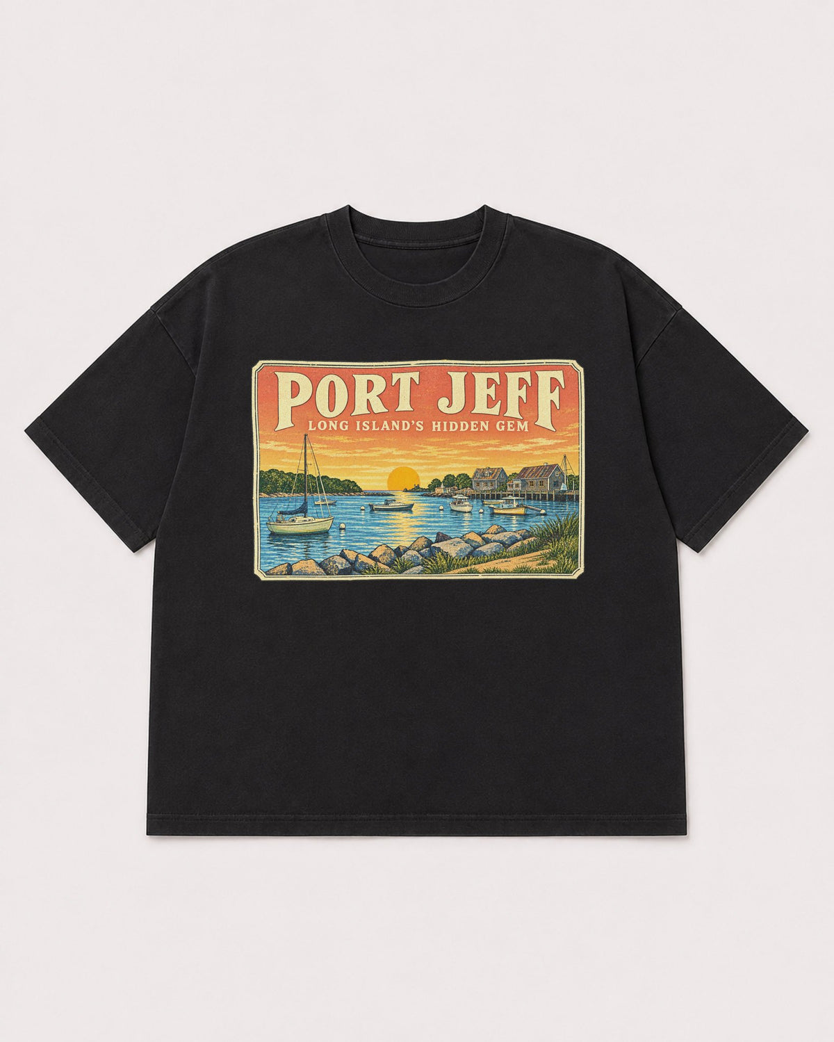 Mockup Boxy Heavyweight Tee Black product