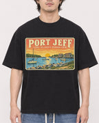 Mockup Boxy Heavyweight Tee Black male close-up 03