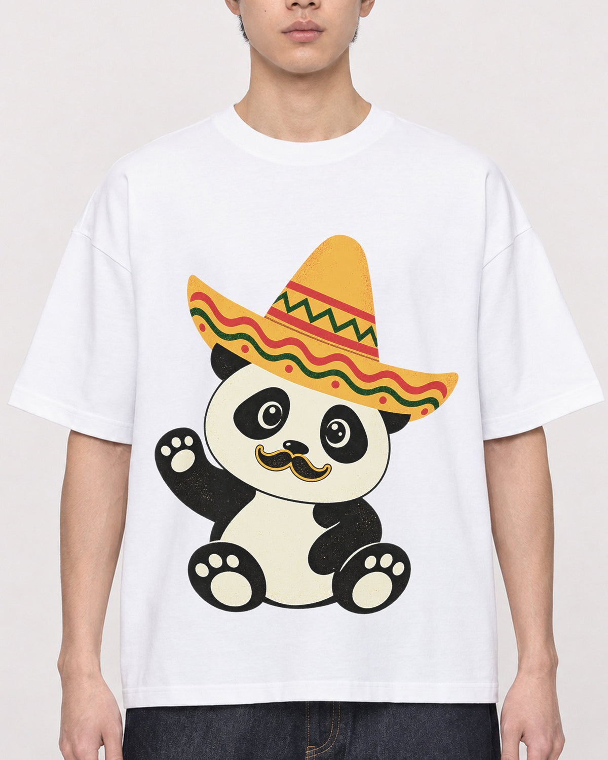 Mockup Boxy Heavyweight Tee White male close-up 01