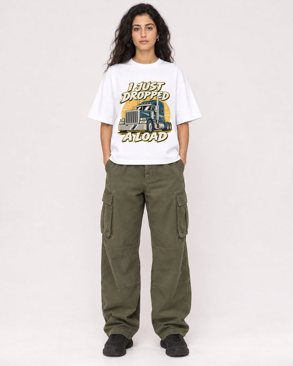 Mockup Boxy Heavyweight Tee White female full-body 07