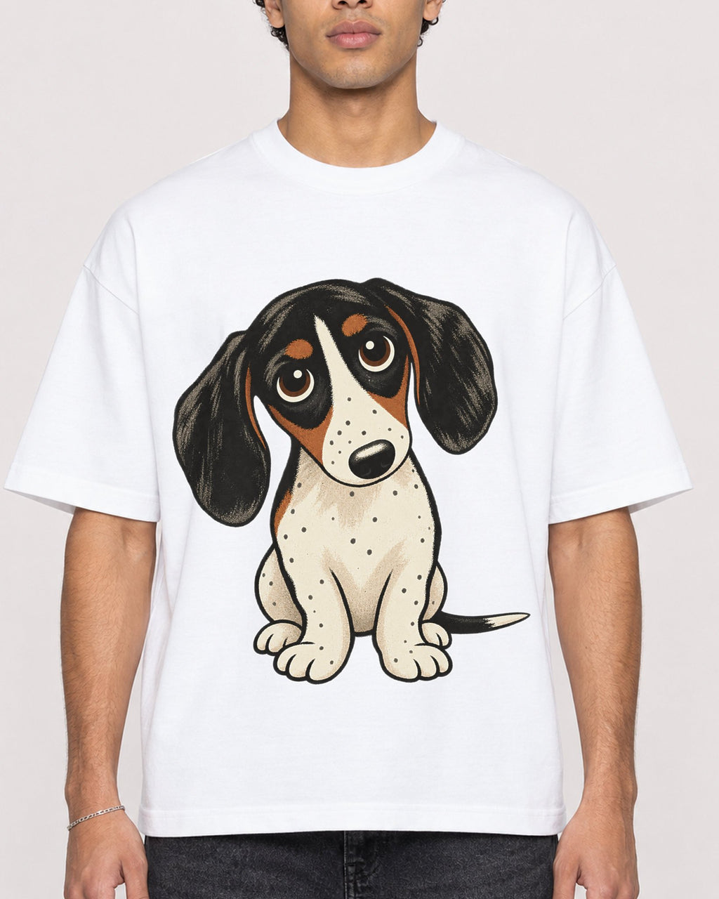 Mockup Boxy Heavyweight Tee White male close-up 10
