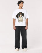 Mockup Boxy Heavyweight Tee White male full-body 10