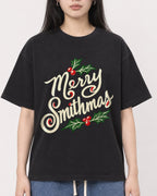 Mockup Boxy Heavyweight Tee Black female close-up 01