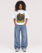 Mockup Boxy Heavyweight Tee White female full-body 05