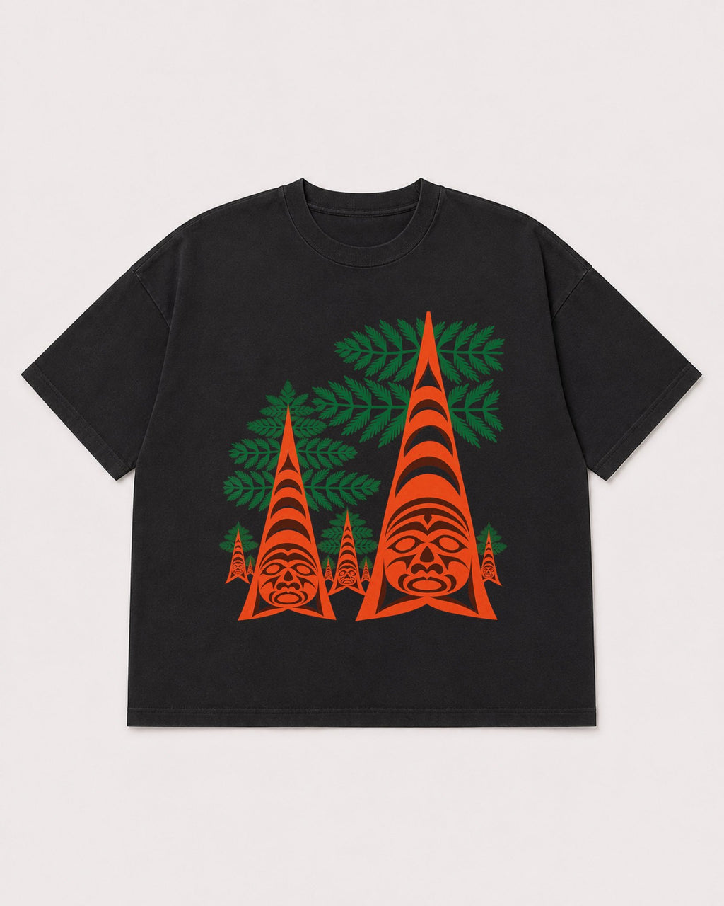 Mockup Boxy Heavyweight Tee Black product