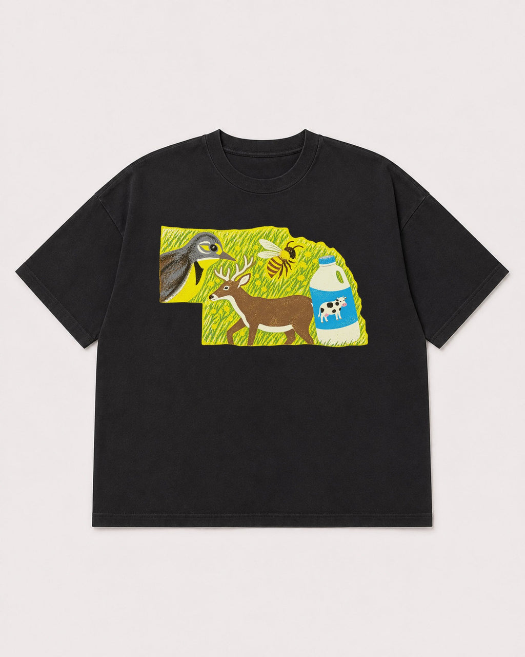 Mockup Boxy Heavyweight Tee Black product