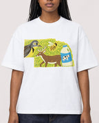Mockup Boxy Heavyweight Tee White female close-up 04