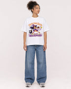 Mockup Boxy Heavyweight Tee White female full-body 20