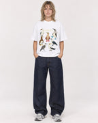 Mockup Boxy Heavyweight Tee White female full-body 19