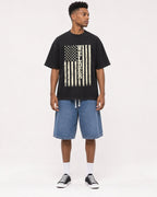 Mockup Boxy Heavyweight Tee Black male full-body 15