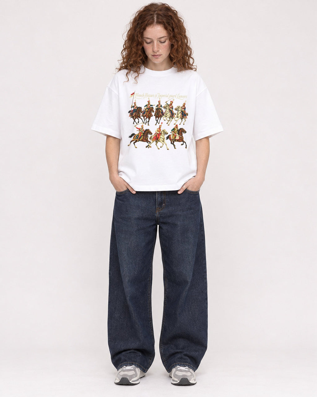 Mockup Boxy Heavyweight Tee White female full-body 09