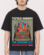 Mockup Boxy Heavyweight Tee Black male close-up 03