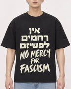 Mockup Boxy Heavyweight Tee Black male close-up 01