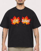 Mockup Boxy Heavyweight Tee Black male close-up 12