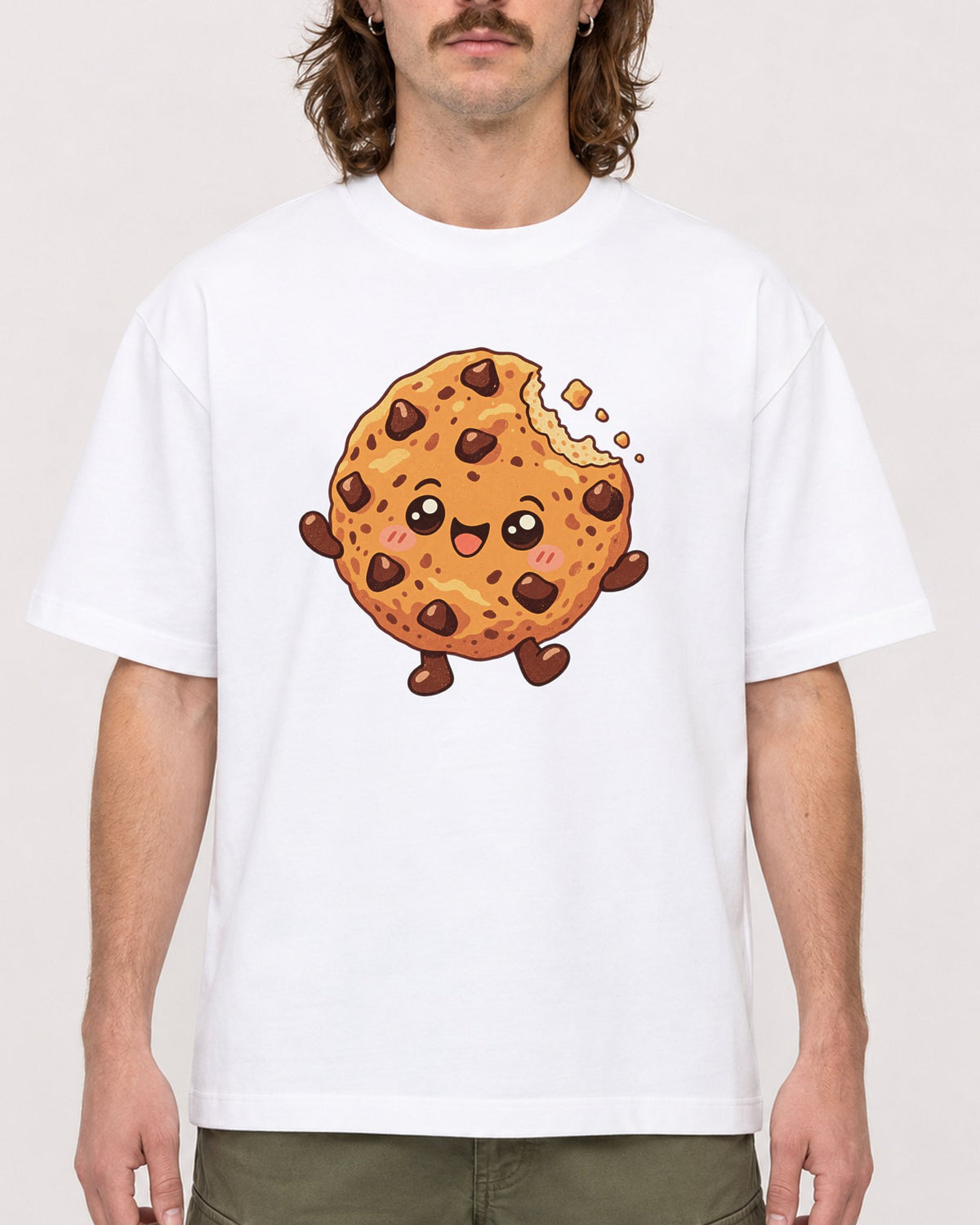 Mockup Boxy Heavyweight Tee White male close-up 49
