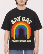 Mockup Boxy Heavyweight Tee Black male close-up 03