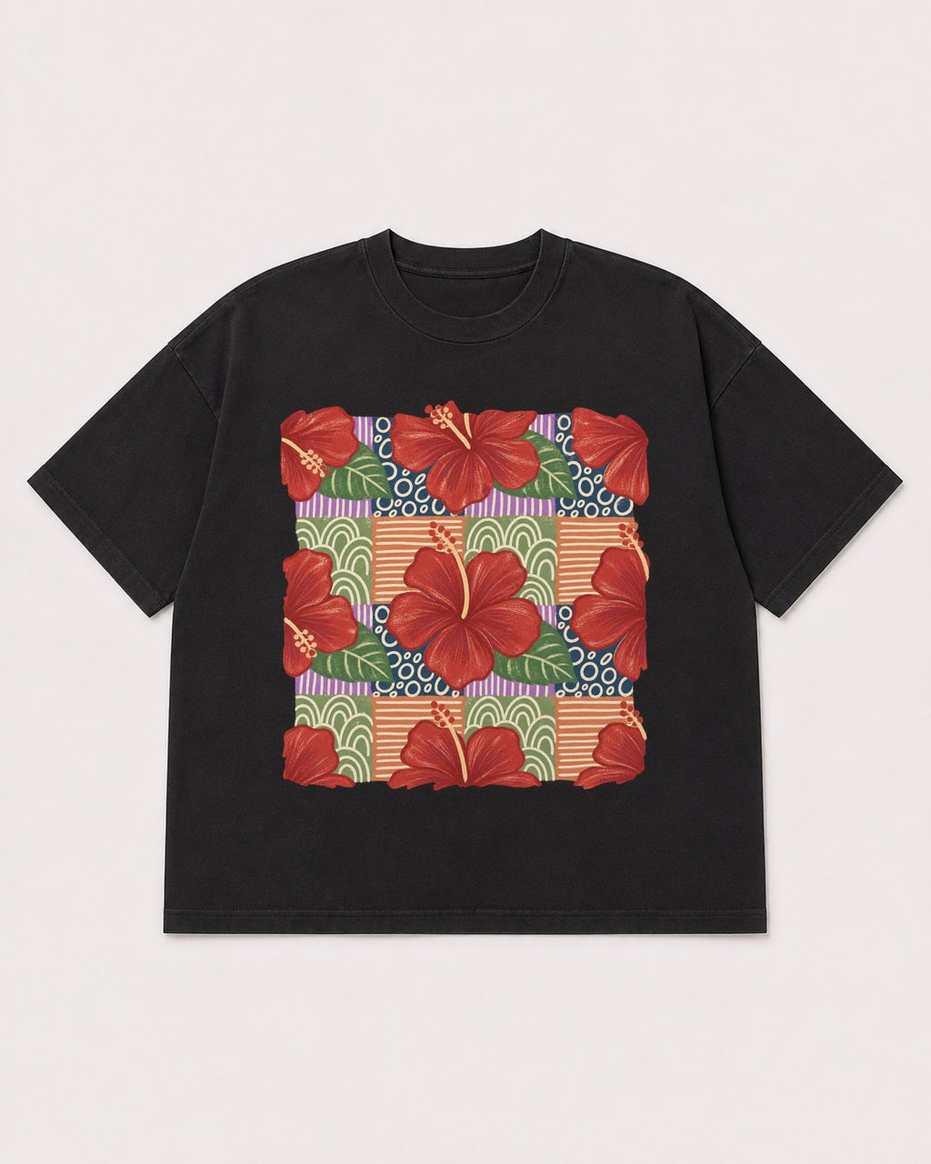 Mockup Boxy Heavyweight Tee Black product