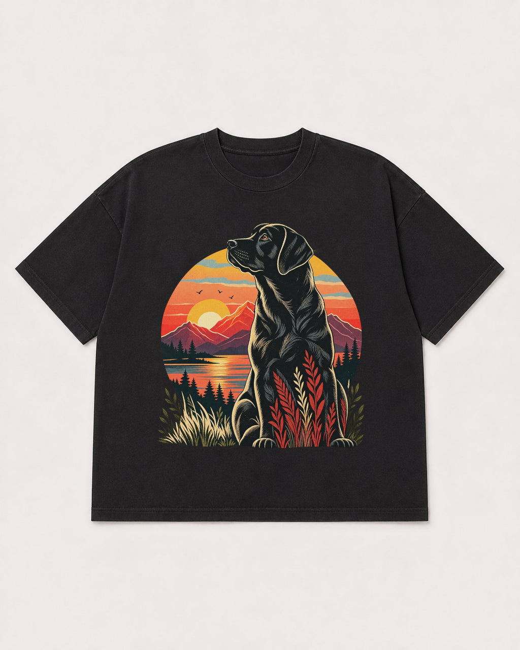 Mockup Boxy Heavyweight Tee Black product