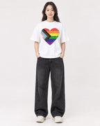 Mockup Boxy Heavyweight Tee White female full-body 03