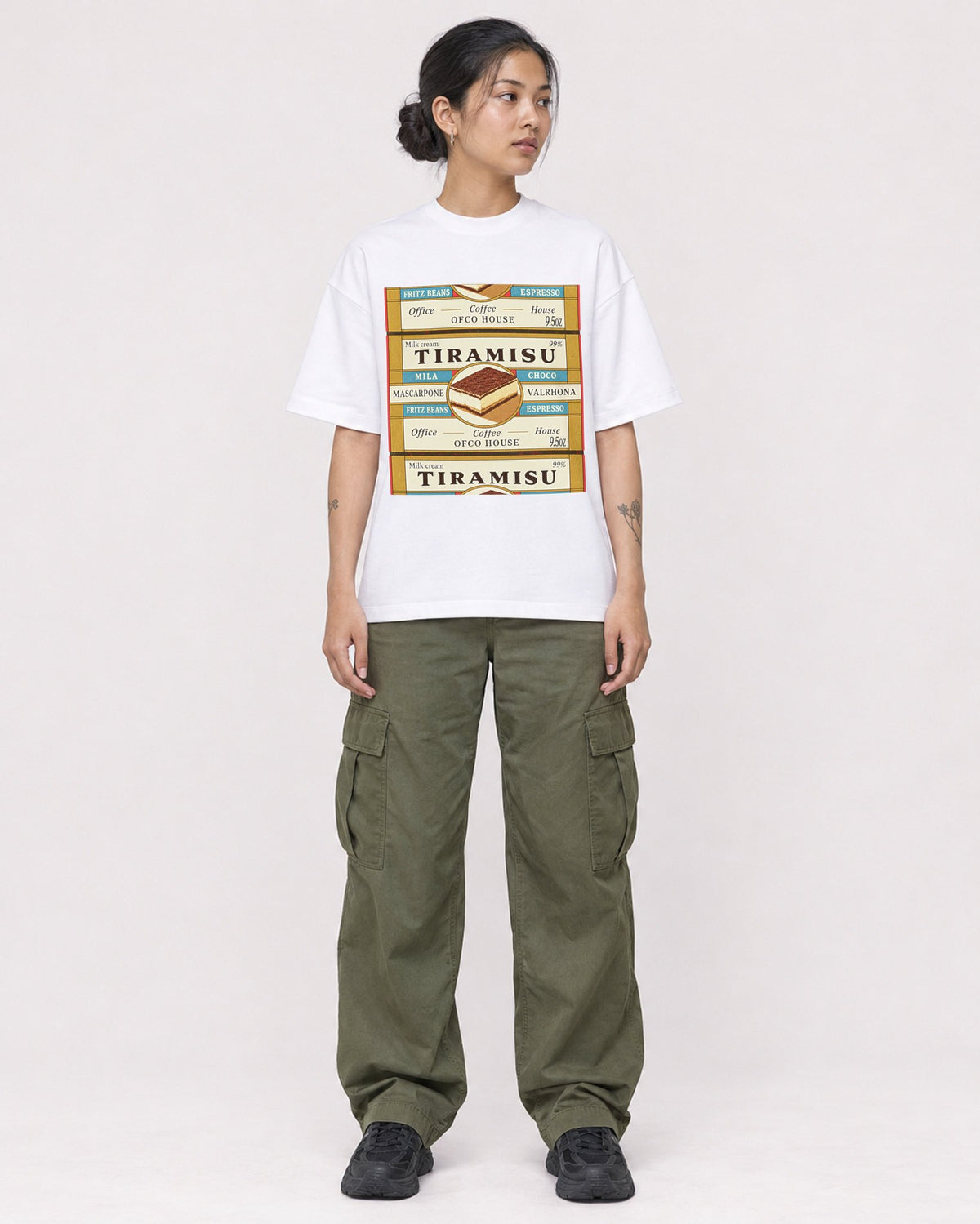 Mockup Boxy Heavyweight Tee White female full-body 12