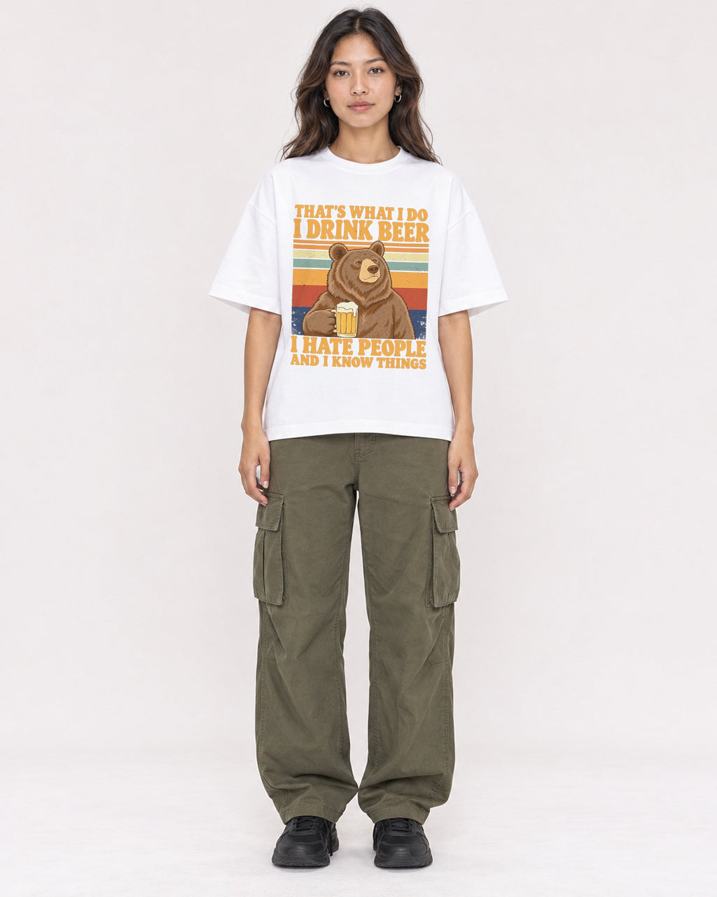 Mockup Boxy Heavyweight Tee White female full-body 02