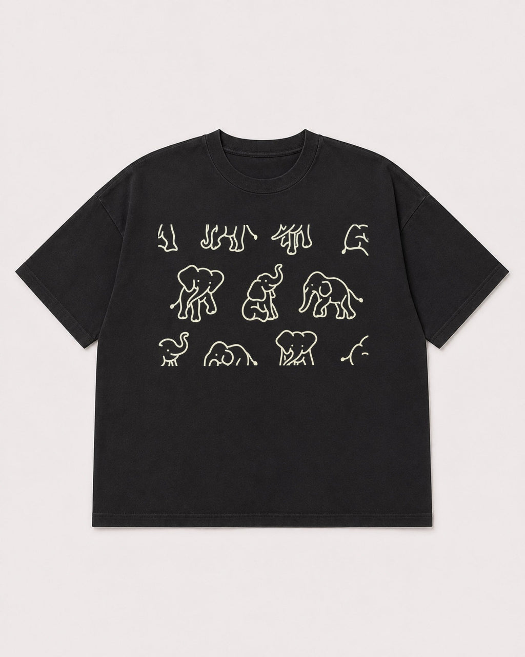 Mockup Boxy Heavyweight Tee Black product