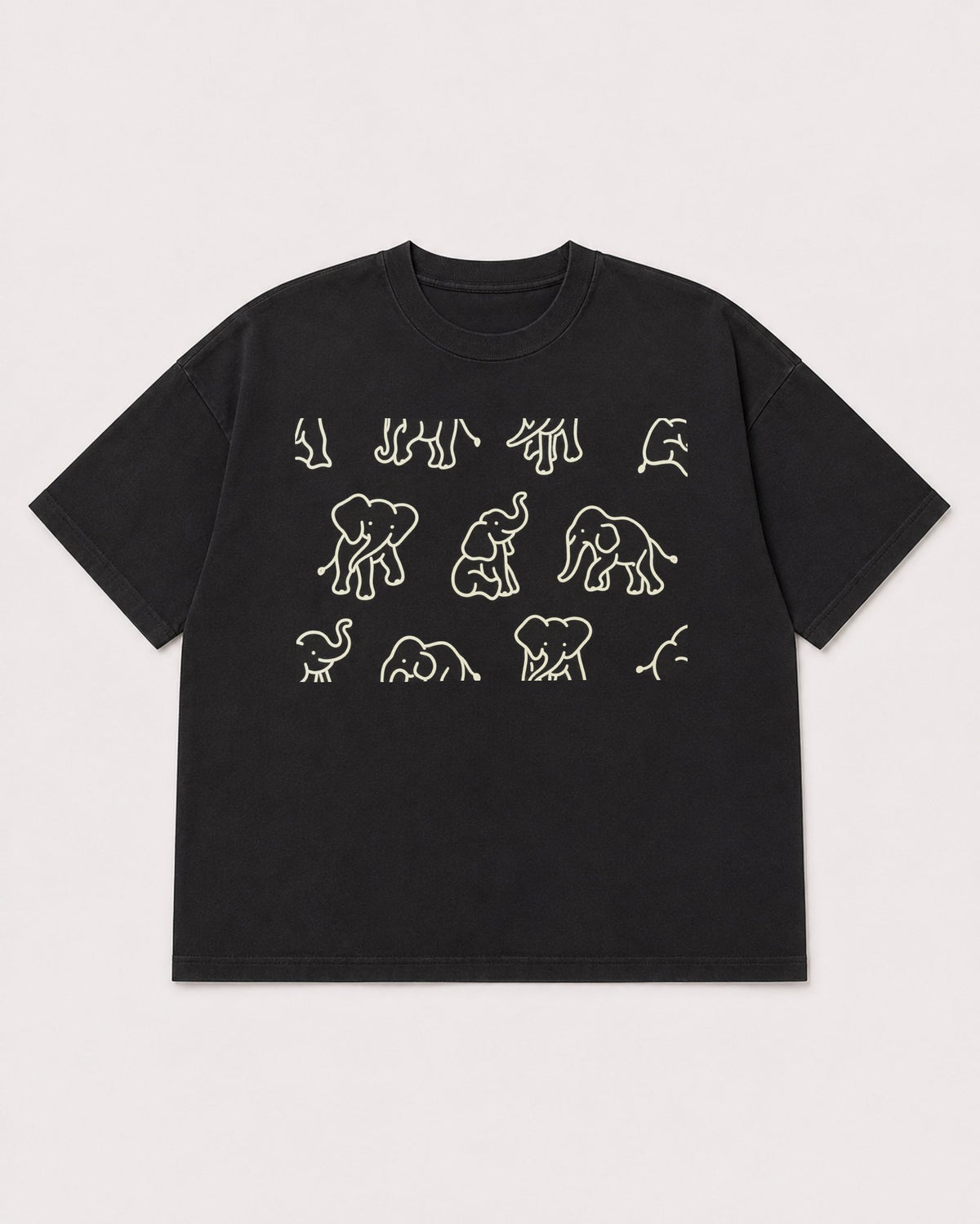 Mockup Boxy Heavyweight Tee Black product