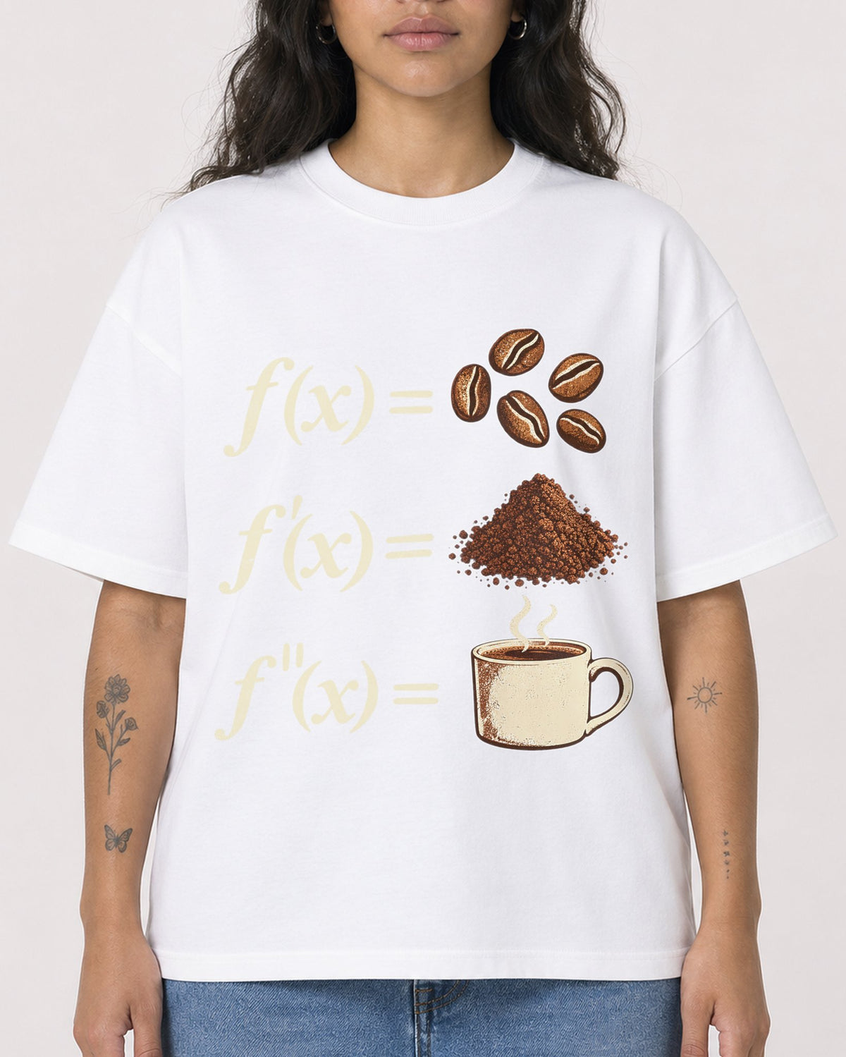 Mockup Boxy Heavyweight Tee White female close-up 30