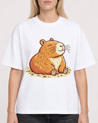 Mockup Boxy Heavyweight Tee White female close-up 08