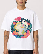 Mockup Boxy Heavyweight Tee White male close-up 36