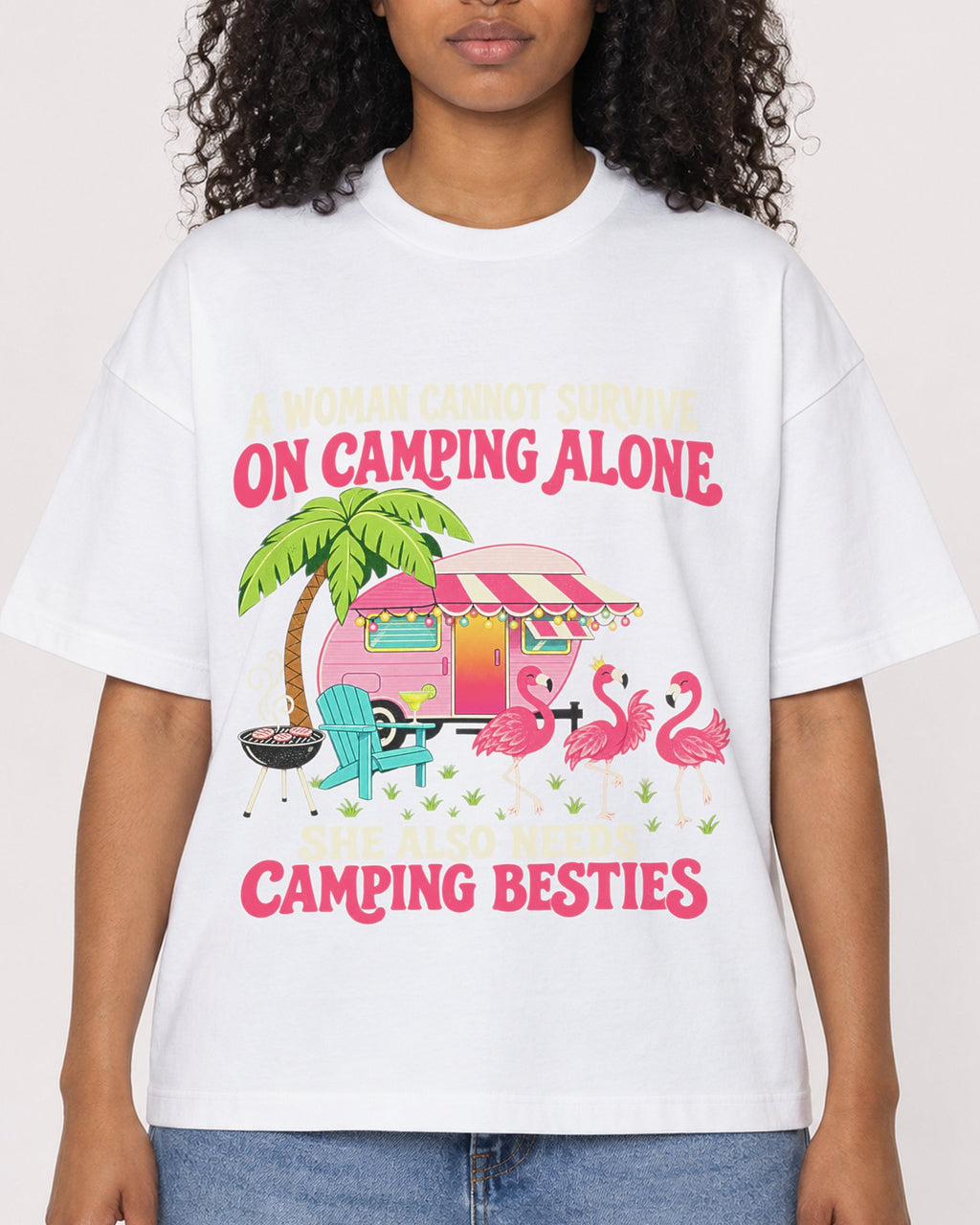 Mockup Boxy Heavyweight Tee White female close-up 05