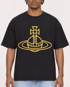 Mockup Boxy Heavyweight Tee Black male close-up 05
