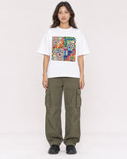 Mockup Boxy Heavyweight Tee White female full-body 02