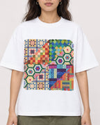 Mockup Boxy Heavyweight Tee White female close-up 02