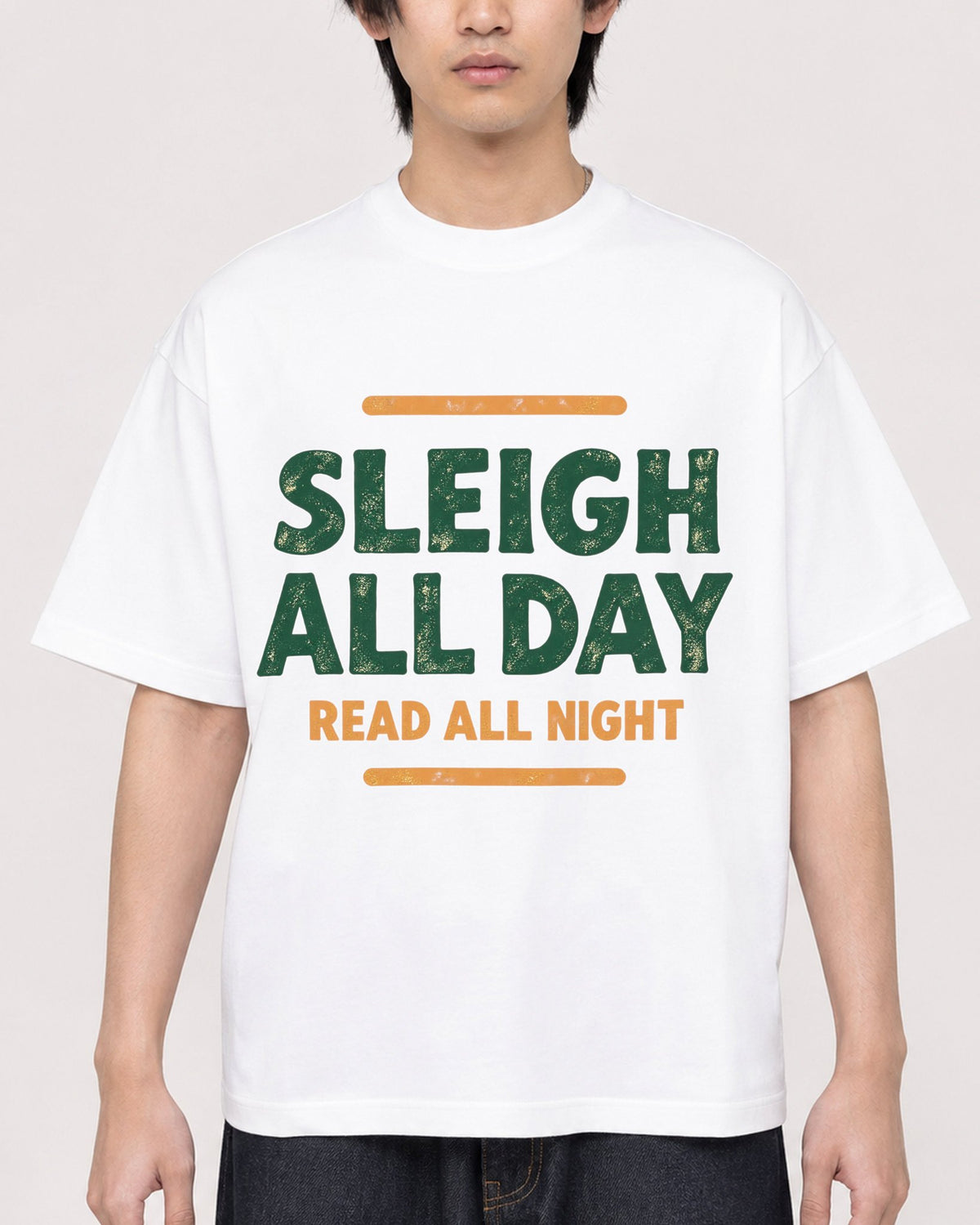 Mockup Boxy Heavyweight Tee White male close-up 11
