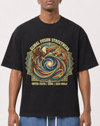 Mockup Boxy Heavyweight Tee Black male close-up 15