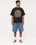 Mockup Boxy Heavyweight Tee Black male full-body 15