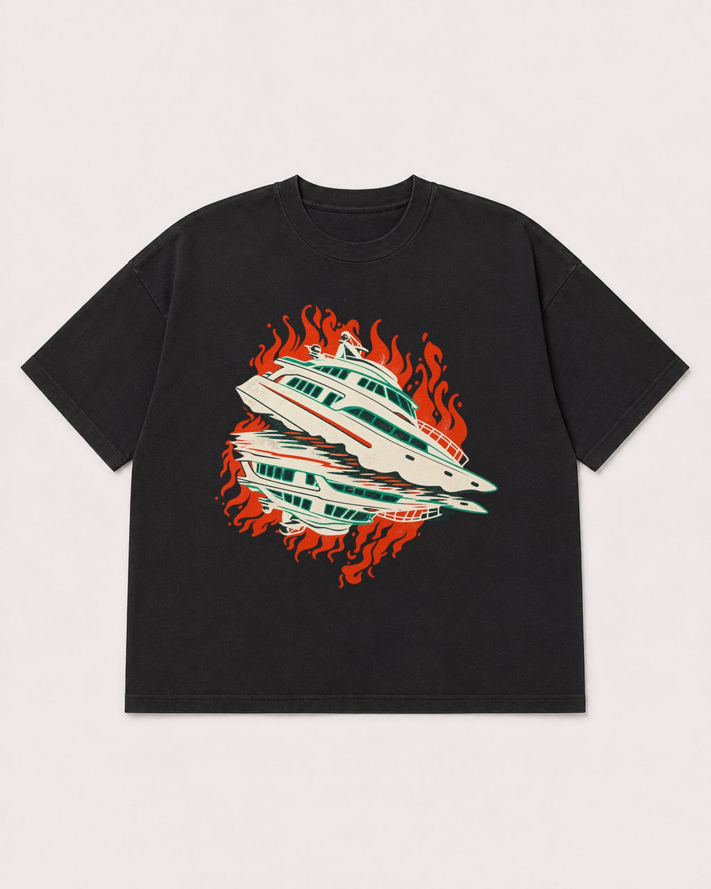 Mockup Boxy Heavyweight Tee Black product