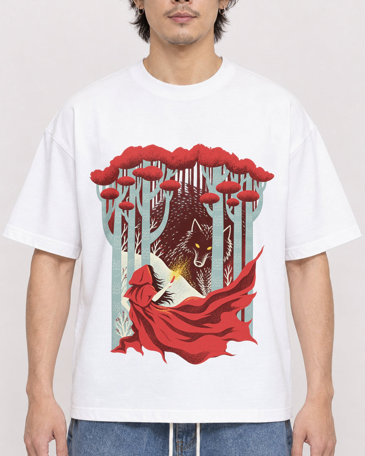 Mockup Boxy Heavyweight Tee White male close-up 03