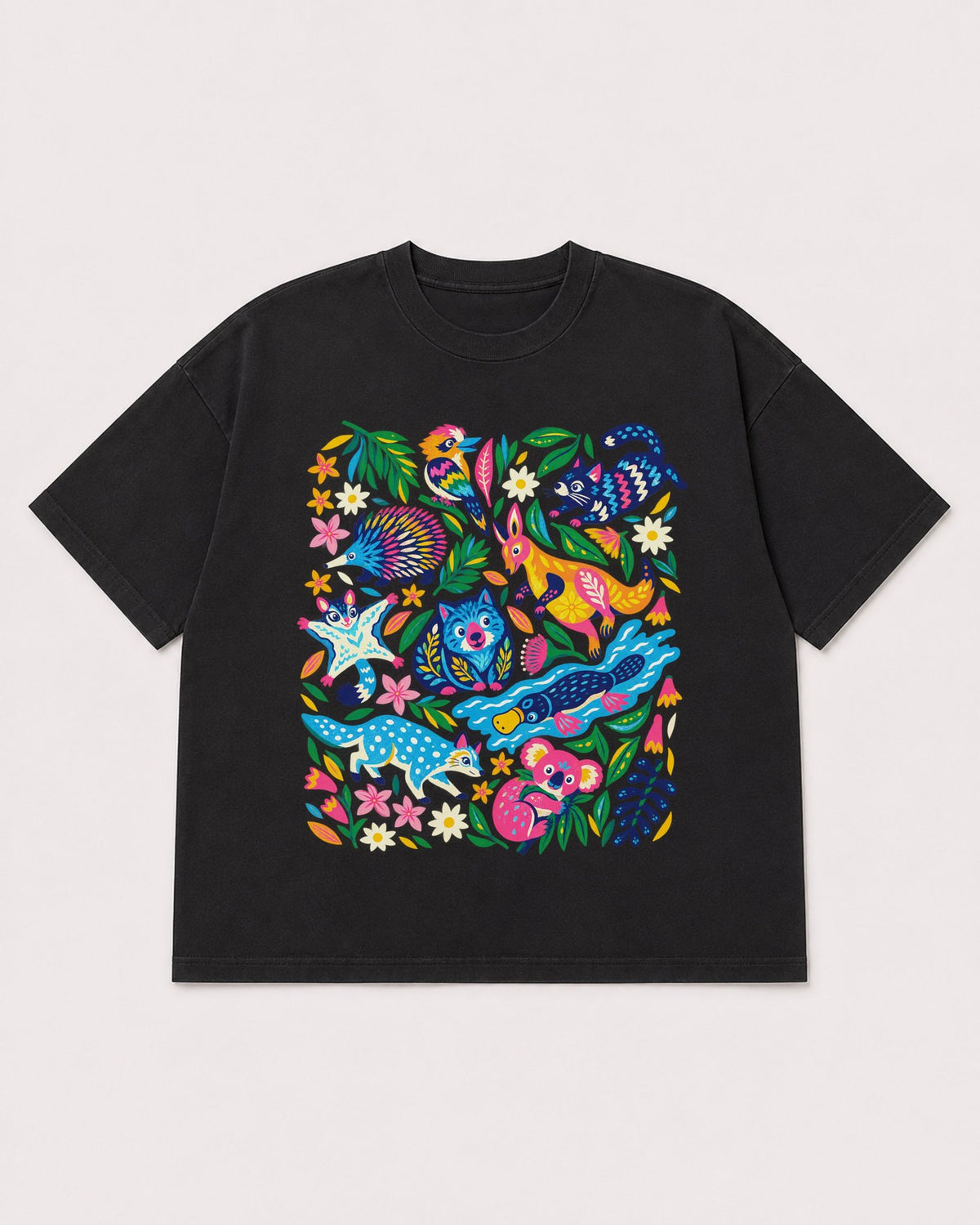 Mockup Boxy Heavyweight Tee Black product