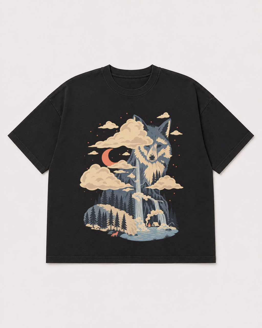Mockup Boxy Heavyweight Tee Black product