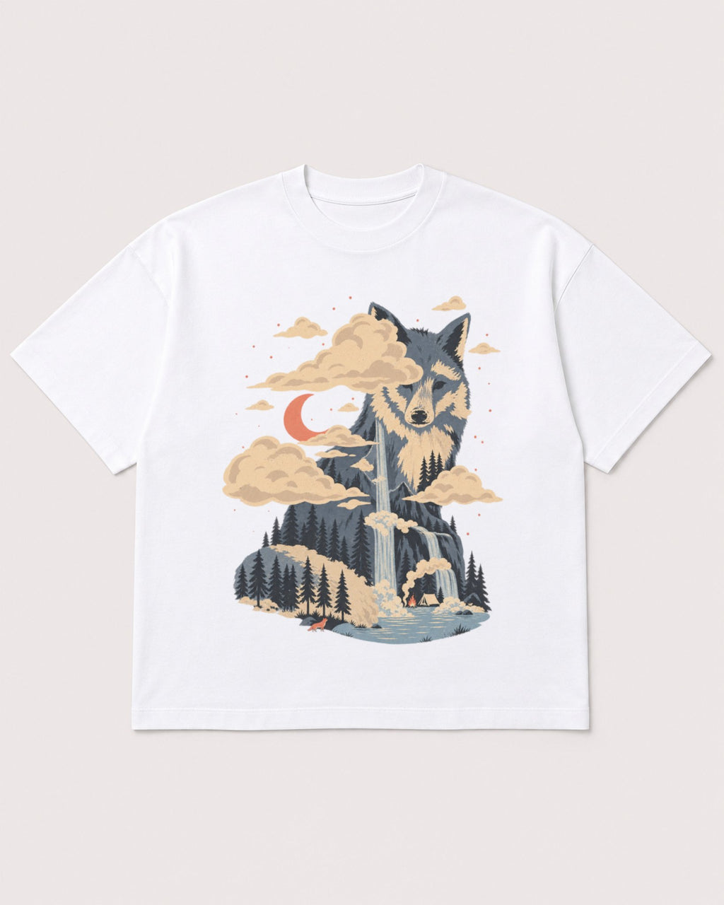 Mockup Boxy Heavyweight Tee White product