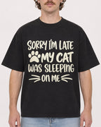 Mockup Boxy Heavyweight Tee Black male close-up 09