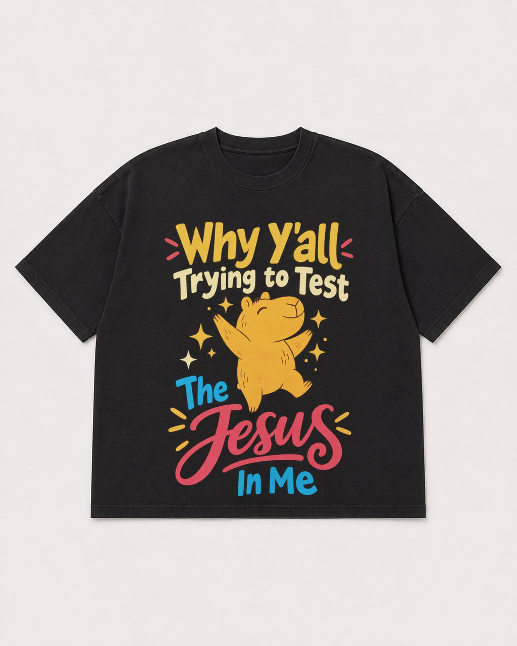 Mockup Boxy Heavyweight Tee Black product