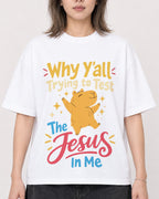 Mockup Boxy Heavyweight Tee White female close-up 33