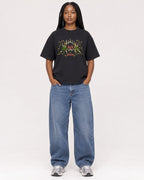 Mockup Boxy Heavyweight Tee Black female full-body 04