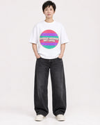 Mockup Boxy Heavyweight Tee White female full-body 23