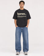 Mockup Boxy Heavyweight Tee Black male full-body 10