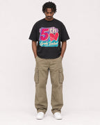 Mockup Boxy Heavyweight Tee Black male full-body 04