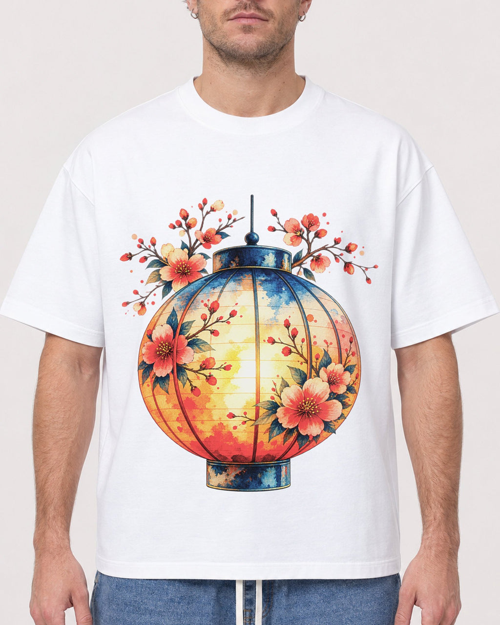 Mockup Boxy Heavyweight Tee White male close-up 08